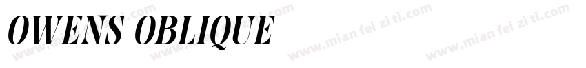 Owens Oblique字体转换
